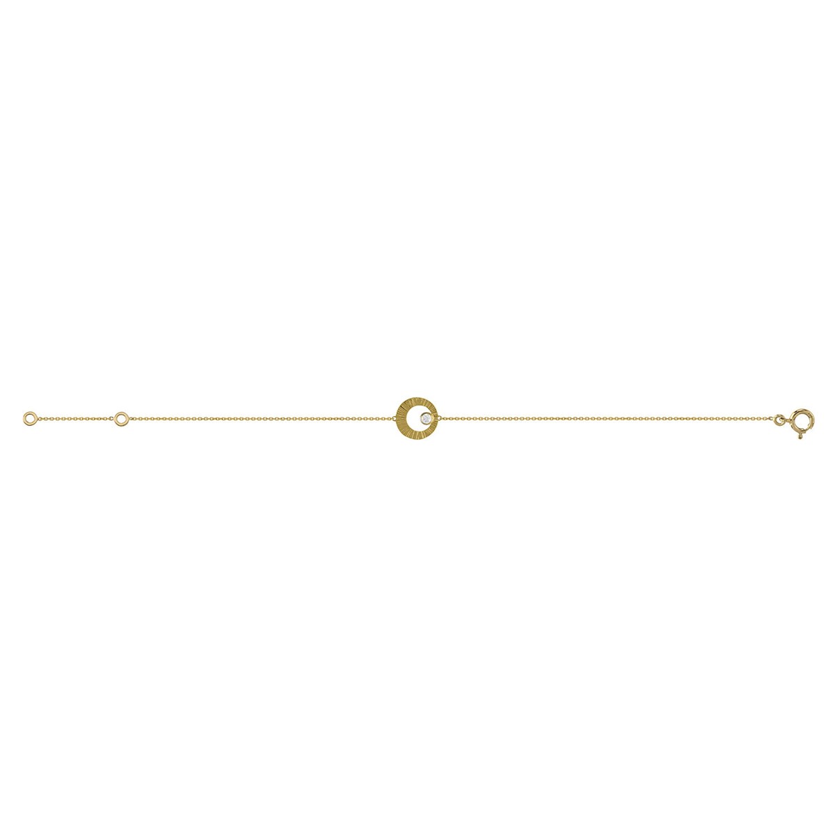 Bracelet Brillaxis cercle ciselé or jaune oxyde