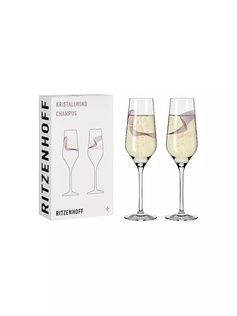 RITZENHOFF Champagnerglas 2er Set Kristallwind Romi Bohnenberg 2021 rosa