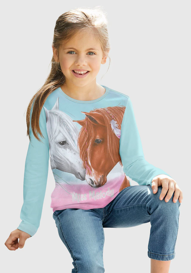 Miss Melody Langarmshirt , für Pferde-Fans