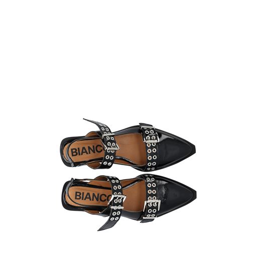 Bianco BIAVictoria Slingback Ballerinasko, Black Nappalak, 41