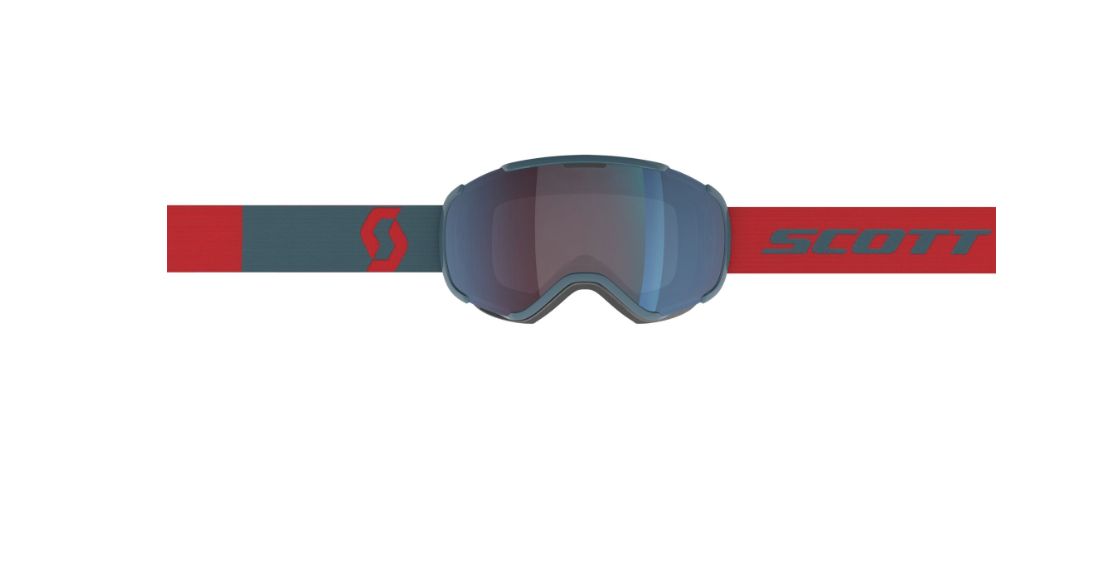 Scott Faze II neon red/aruba green enhancer blue Skibrille 2022/23