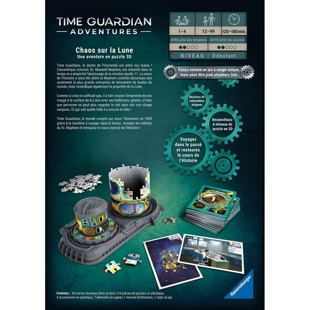 Puzzle 3D - Time Guardian Adventures: Chaos sur la Lune