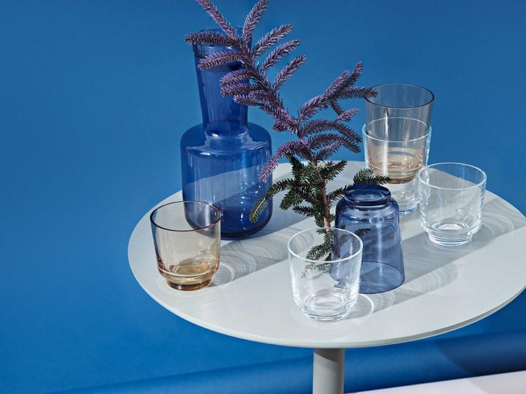 Muuto Raise glas 0.2L set van 2 donkerblauw