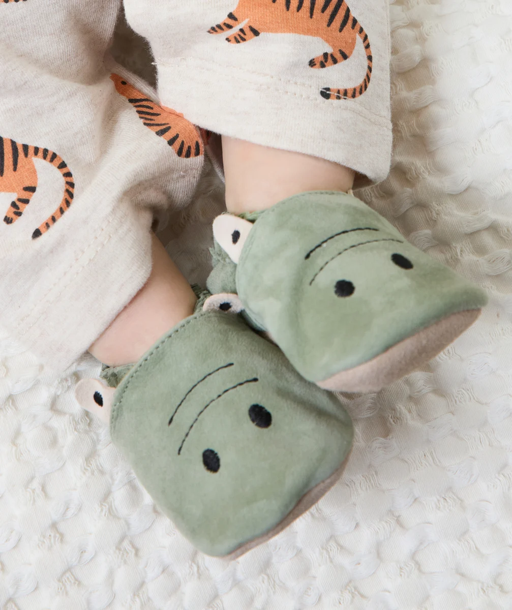 CHAUSSONS BÉBÉ GARÇON ANIMATION CROCODILE