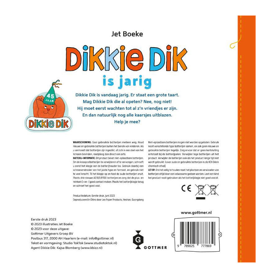 Dikkie Dik is Jarig Prentenboek