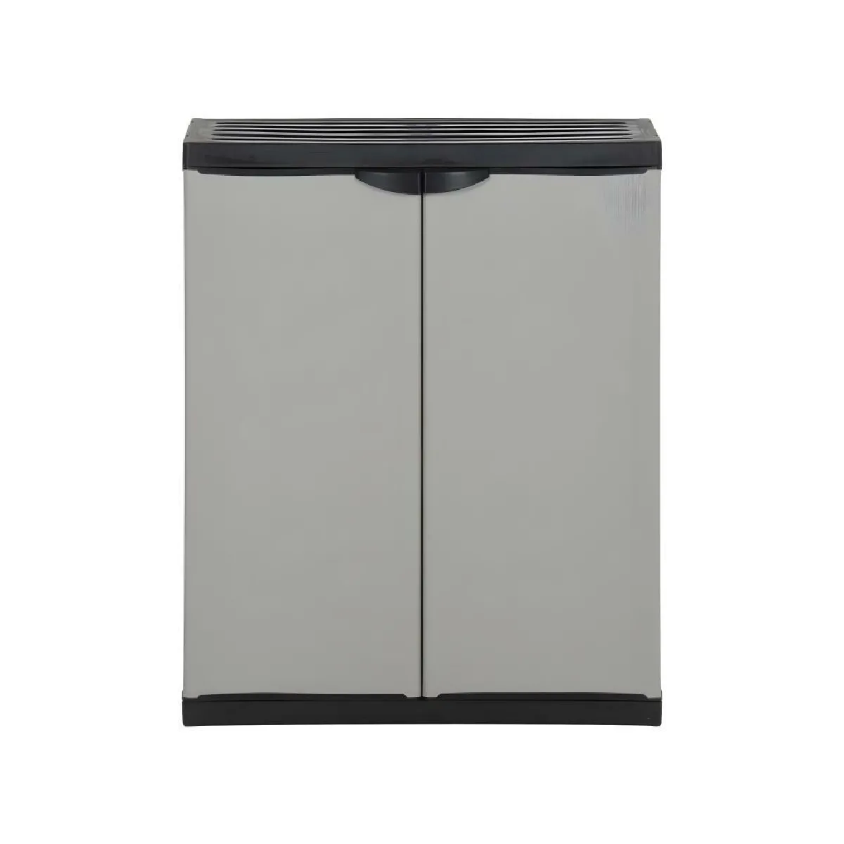 Vente-unique Armoire à déchets de jardin - Gris et noir