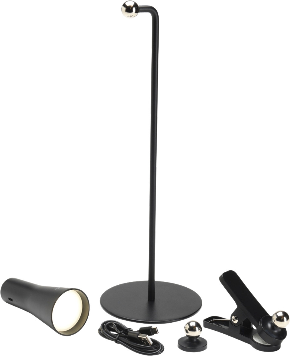 Wecamp Magnete aufladbare Tischlampe schwarz