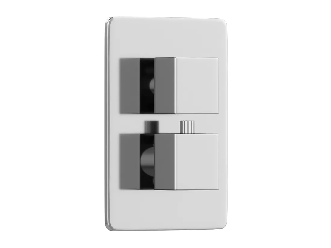 Ensemble de douche encastrable avec mitigeur thermostatique - Couleur nickel brossé - TEREK