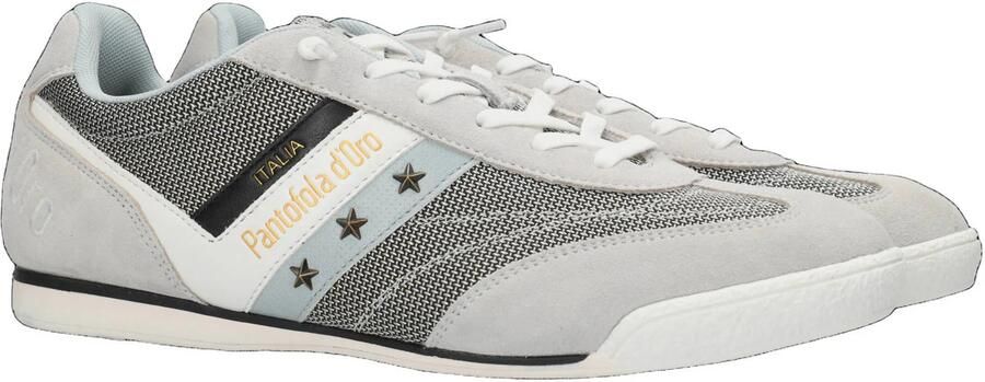 Pantofola d'Oro Vasto leren sneakers grijs blauw