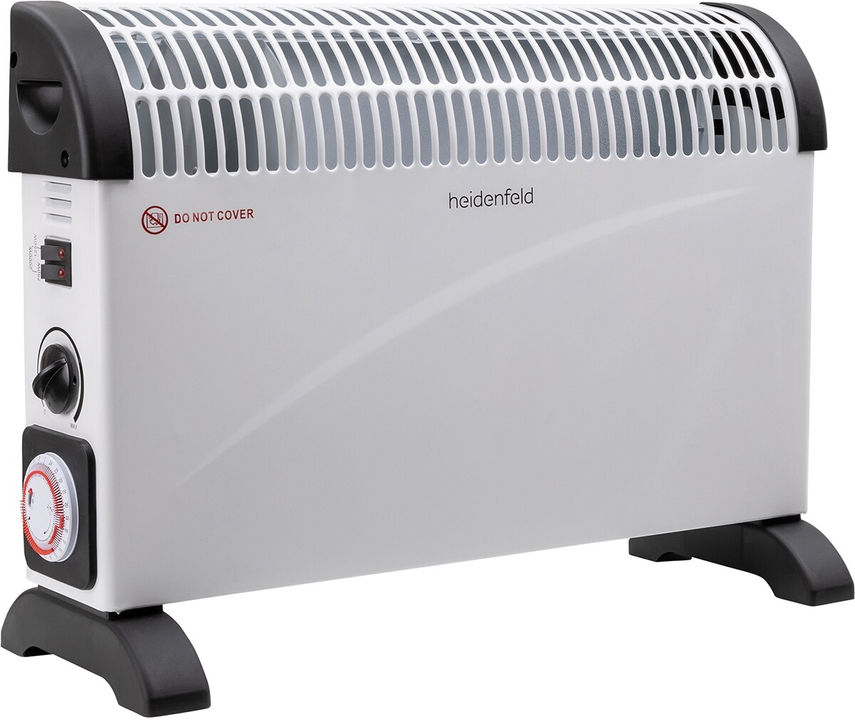 Heidenfeld Konvektorheizung HL200, 750-2000 Watt, Timer, Turbo-Funktion, Thermostat, bis 25 m² (Ohne Turbo)