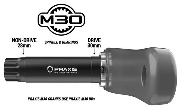Manivelles Praxis Zayante Carbon M30 Noir