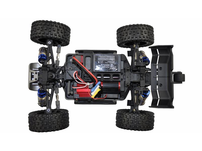 Amewi Buggy Hyper GO Brushless 4WD, Blau, 1:16, RTR Off-Road RC Modellauto mit Allradantrieb und 60 km/h Höchstgeschwindigkeit