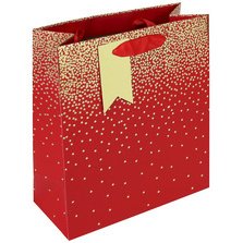 Sac cadeau de Noël 'Pluie d'étoiles rouge'