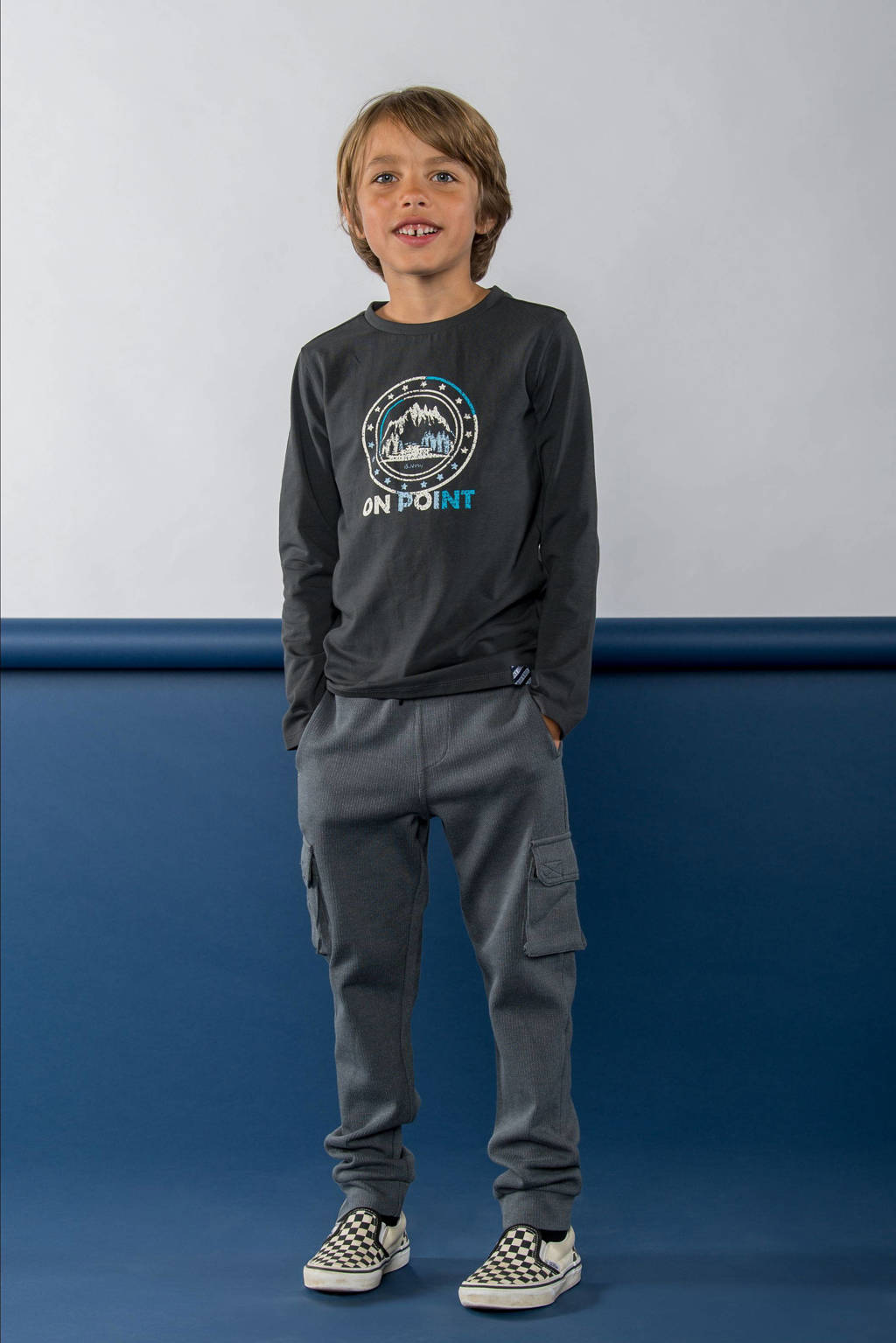 B.Nosy regular fit broek Pete antraciet