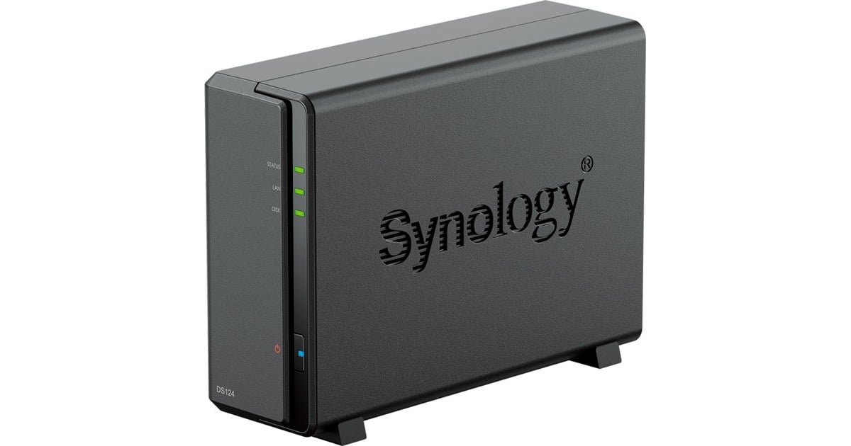 SynologyDiskStation DS124 nas  (Zwart, USB-A 3.2 (5 Gbit/s))