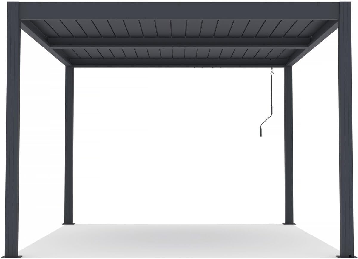 habitat et jardin Bioklimatische Pergola aus Aluminium Windsor - 3 x 4 m - Anthrazit