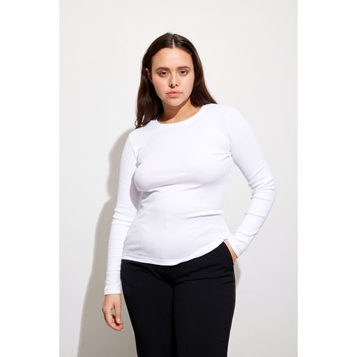 Envii Enally Langærmet T-shirt, Bright White, XL