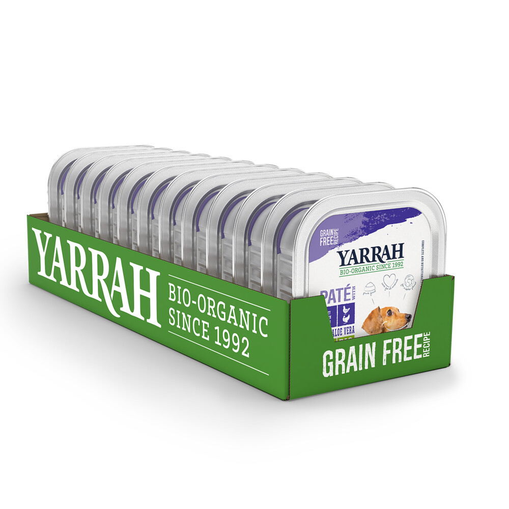 12x Yarrah Bio Hondenvoer Paté Kip & Kalkoen150 gr