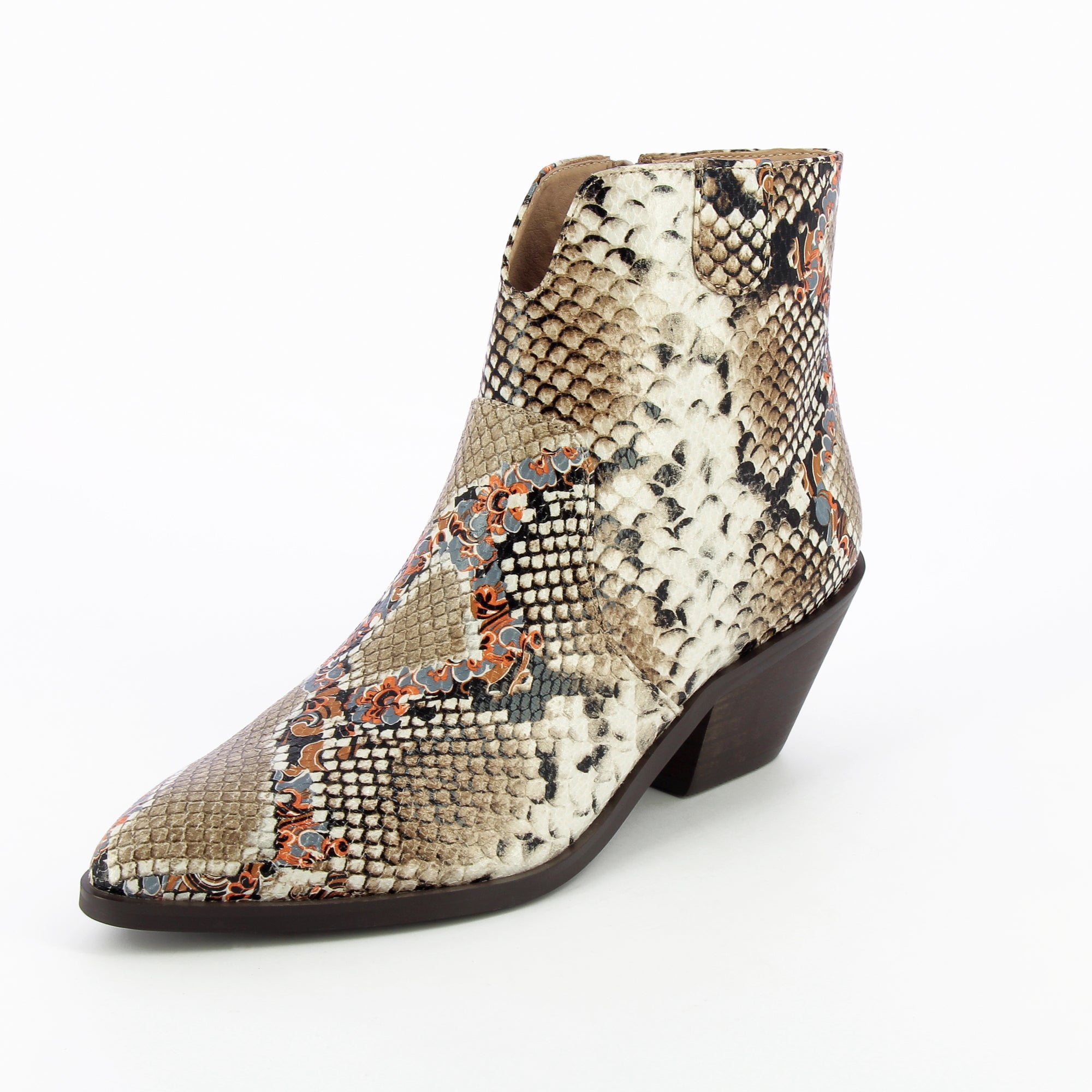 Bottines-Bottines santiags Caroline multicolores effet serpent