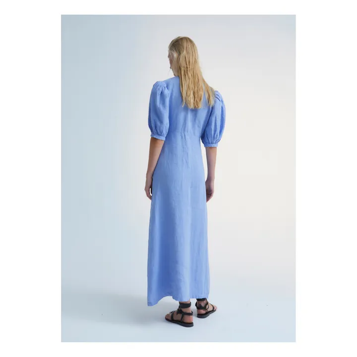the new society Robe Vermont Lin - Collection Femme | Bleu