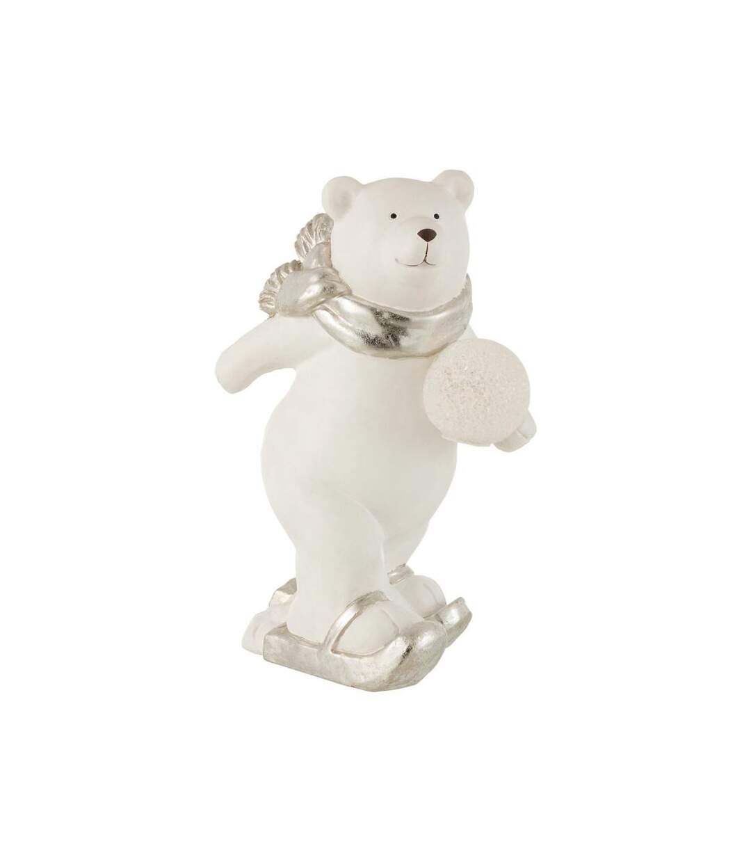 Paris Prix - Statuette Déco Led ours Polaire Debout 36cm Blanc