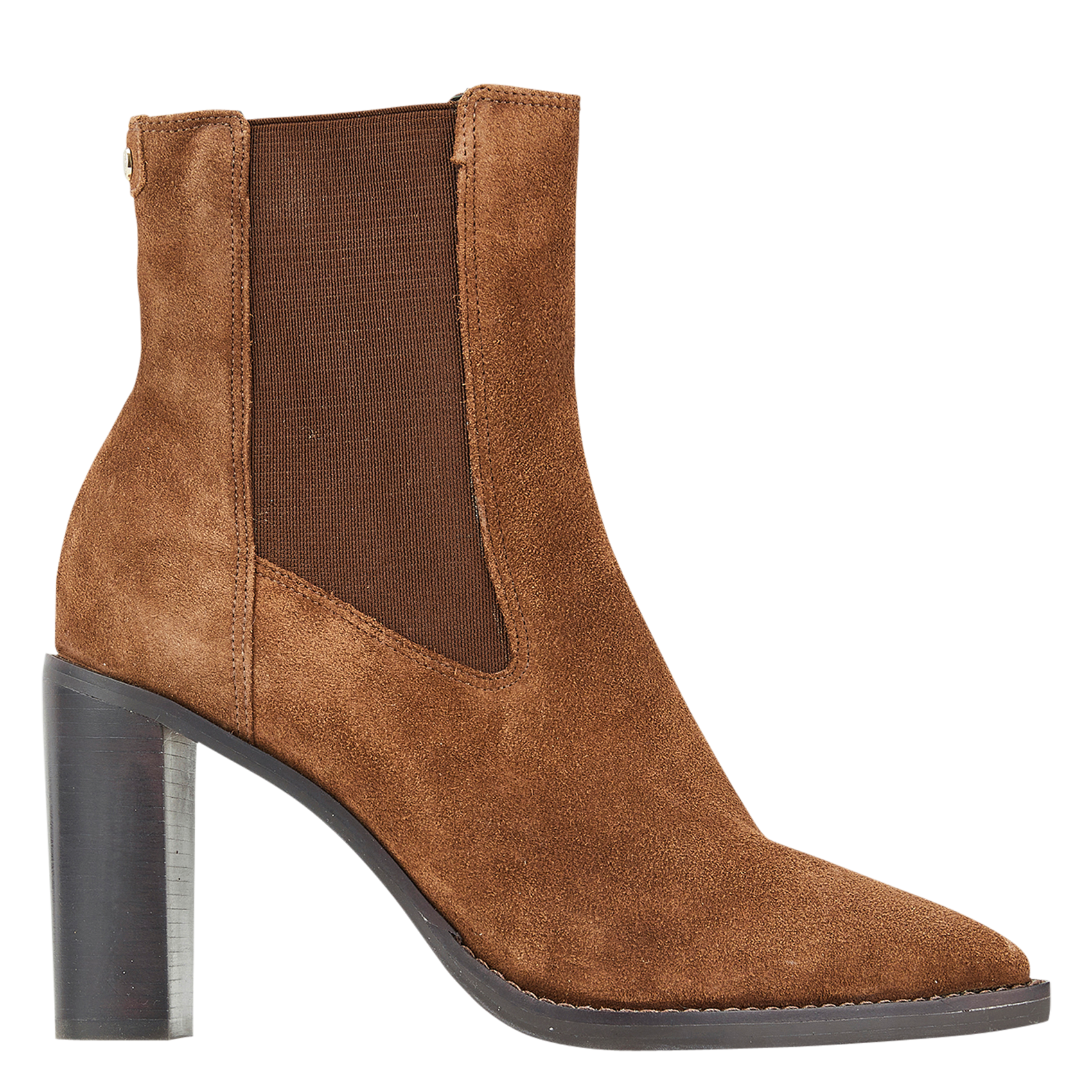 BETTY - Bottines à talons en cuir velours | Marron