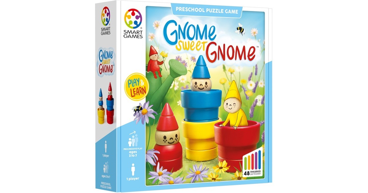 SmartGamesGnome Sweet Gnome Denkspel  (Nederlands, 1 speler, Vanaf 3 jaar, 48 opdrachten)