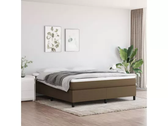 Sommier à lattes de lit Marron foncé 180x200 cm Tissu