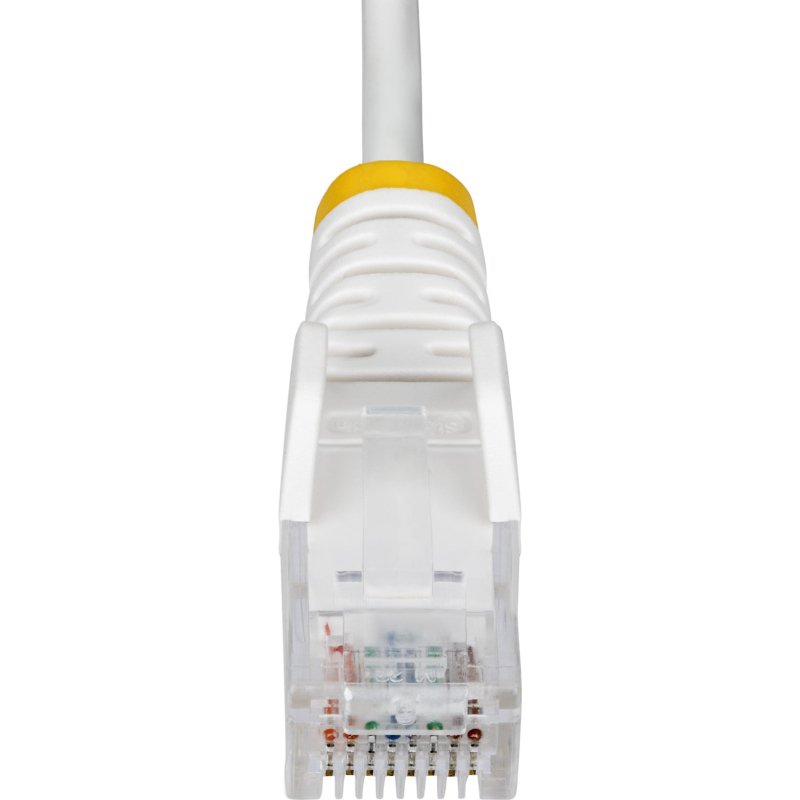 StarTech.com Câble Ethernet CAT6 Blanc Fin de 1m, Sans Accroc, 100W PoE, UTP, LSZH, Fil de Cuivre Pur 28AWG, Cordon Patch Réseau RJ45 avec Serre-Câble, Contrôlé Fluke