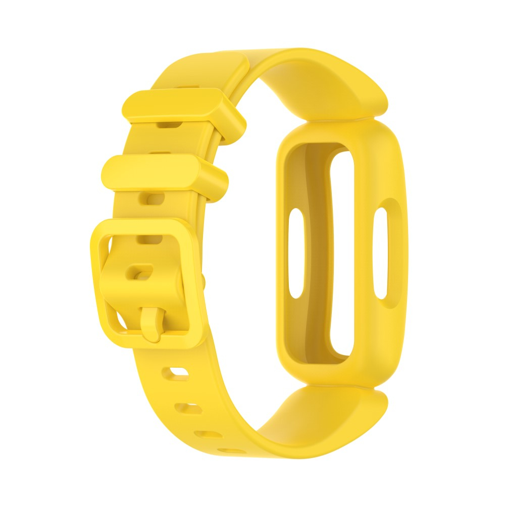 (Gr. XS) Fitbit Ace 3 / Inspire 2 / Inspire HR / Inspire Gummi Armband mit Dornschliesse (Gelenkumfang 130-200 mm) - Gelb