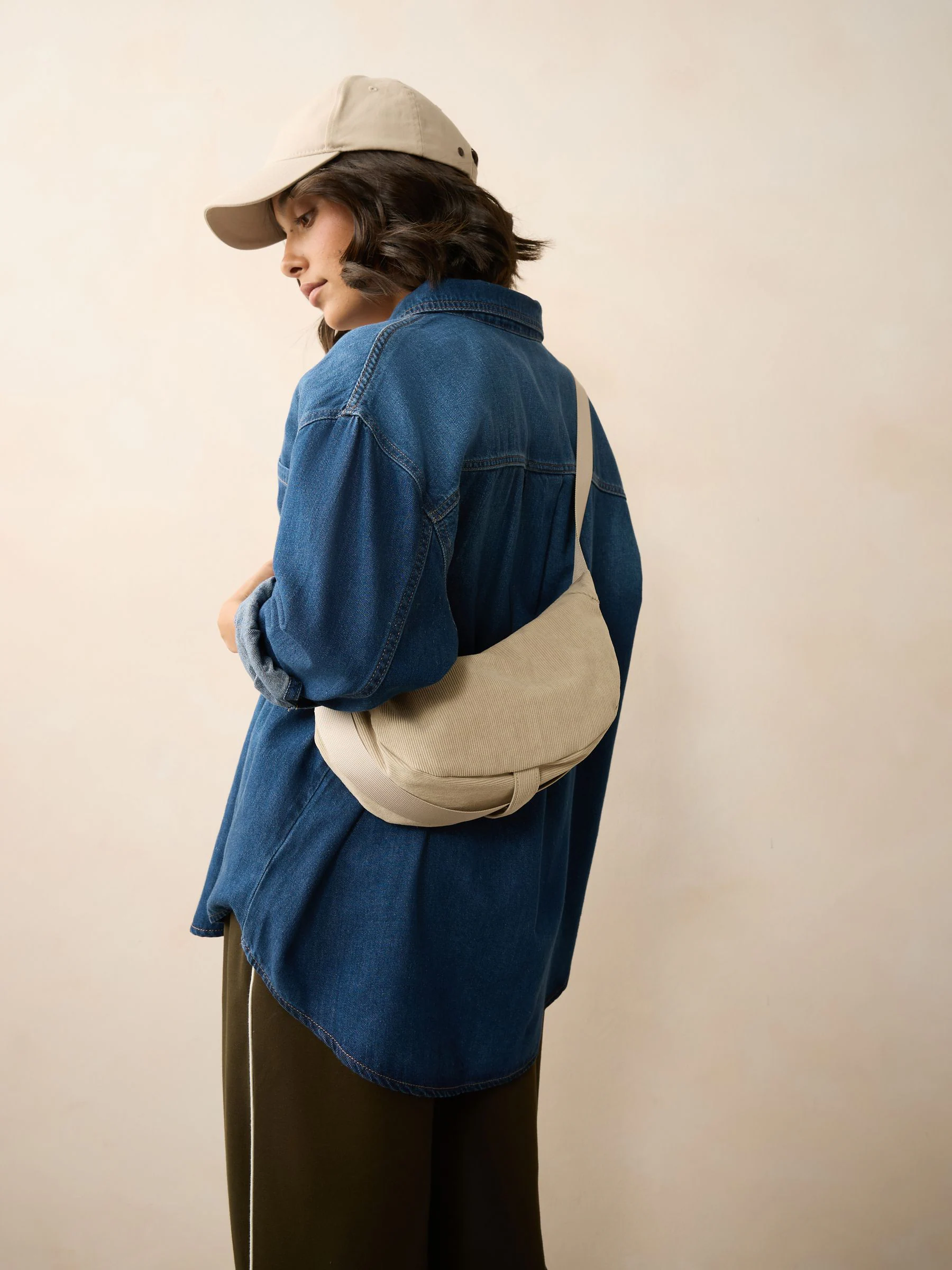 Pastelgeel - Cord Effect Sling Bag