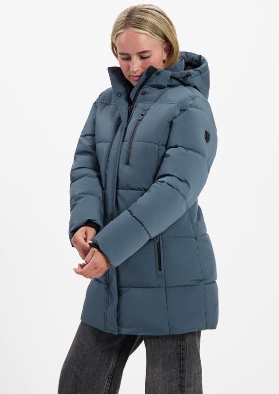 Kjelvik - Gaby - Gewatteerde Winterjas - Blauw - Halflang