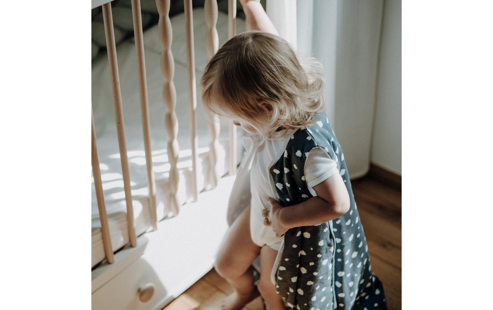 Baby-Ganzjahresschlafsack Punkte Blau 90 cmGanzjahresschlafsack für Babys