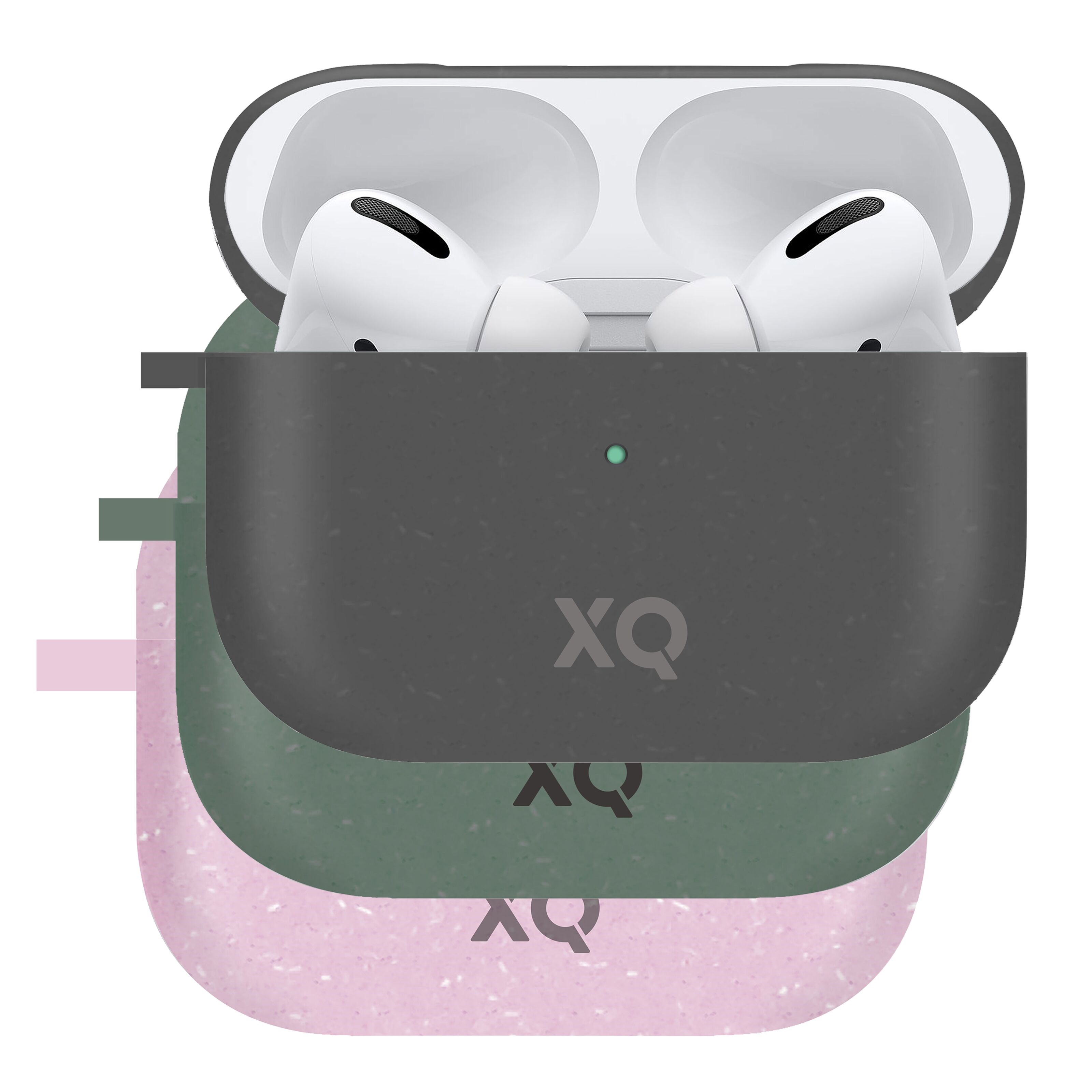 Xqisit Komposterbart etui for Airpods Pro (Gen 1, 2019) Svart