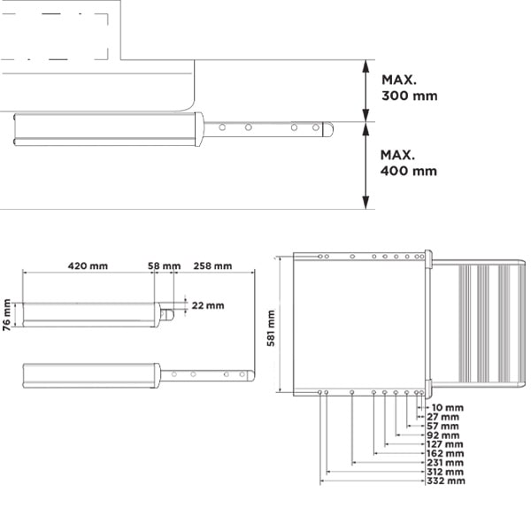 Marchepied électrique Thule Slide-Out Step 55 cm