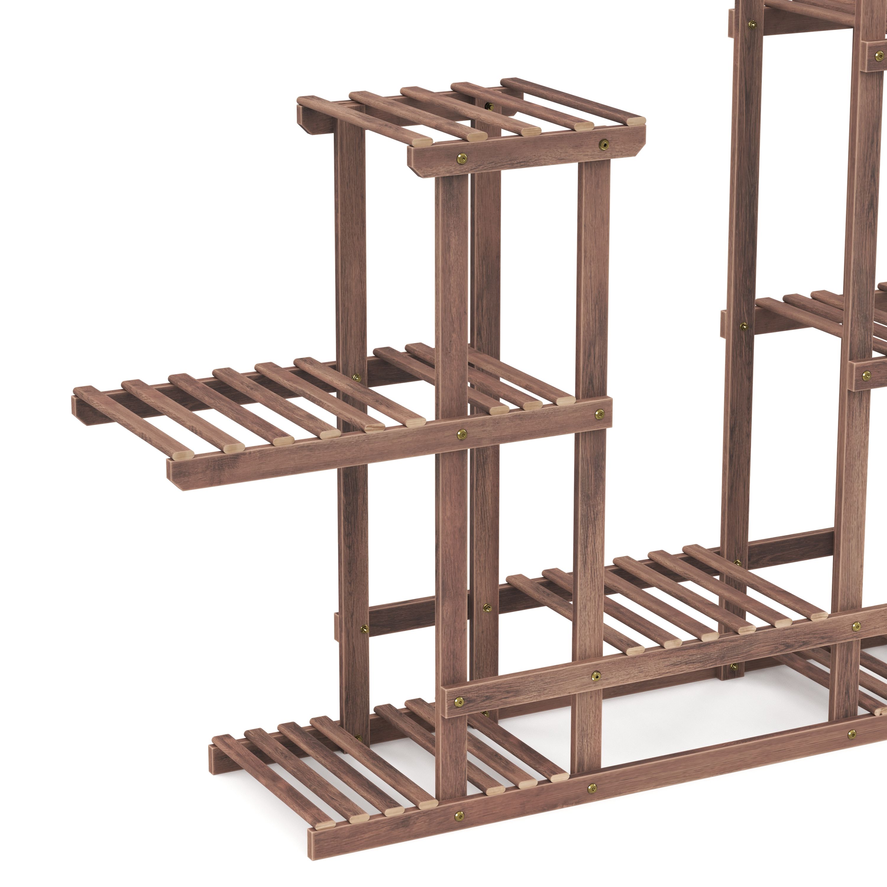 Pflanzenregal Holz 96 x 25 x 96 cm natur
