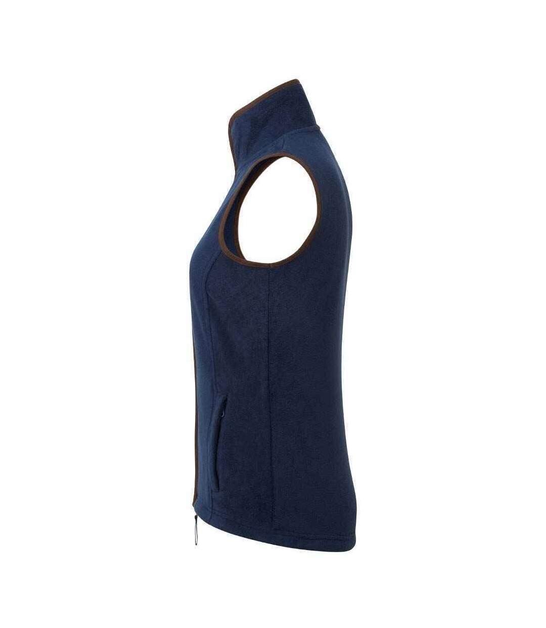 Premier - Veste sans manches ARTISAN - Femme (Bleu marine / Marron) - UTPC4671
