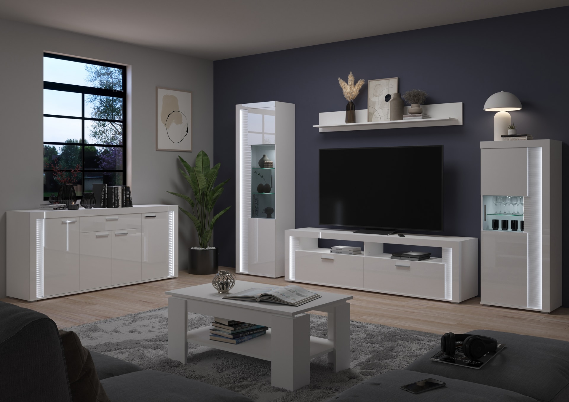 Sideboard SKYLIGHT Weiß 182x84 cm