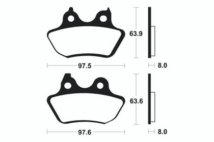 Plaquettes de freins Tecnium Performance métal fritté - MR346