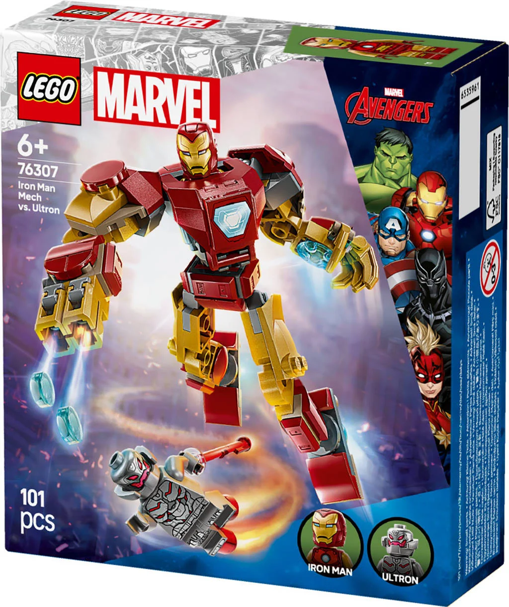 Prachtige setMarvel Iron Man mecha vs. Ultron speelset 76307