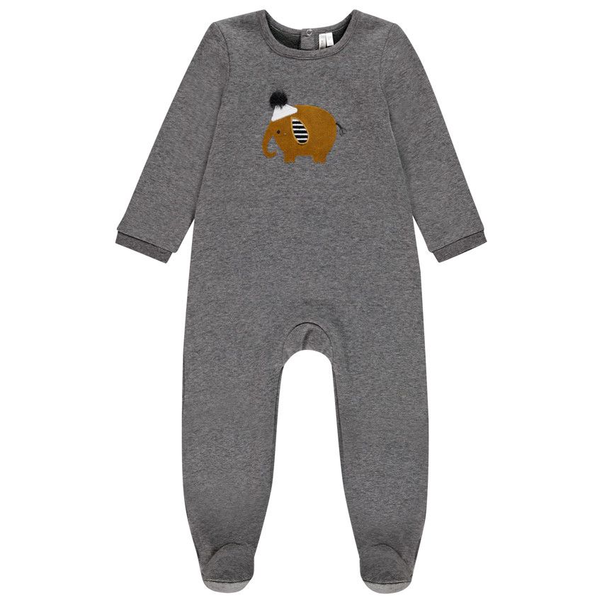 Dors-bien en molleton doublé sherpa pour bébé garçon - Gris foncé