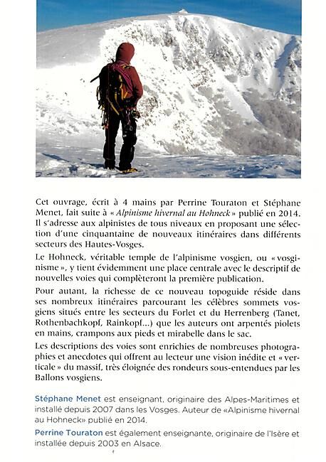 EDITIONS DU CHATEAU - ALPINISME HIVERNAL DANS LES HAUTES VOSGES