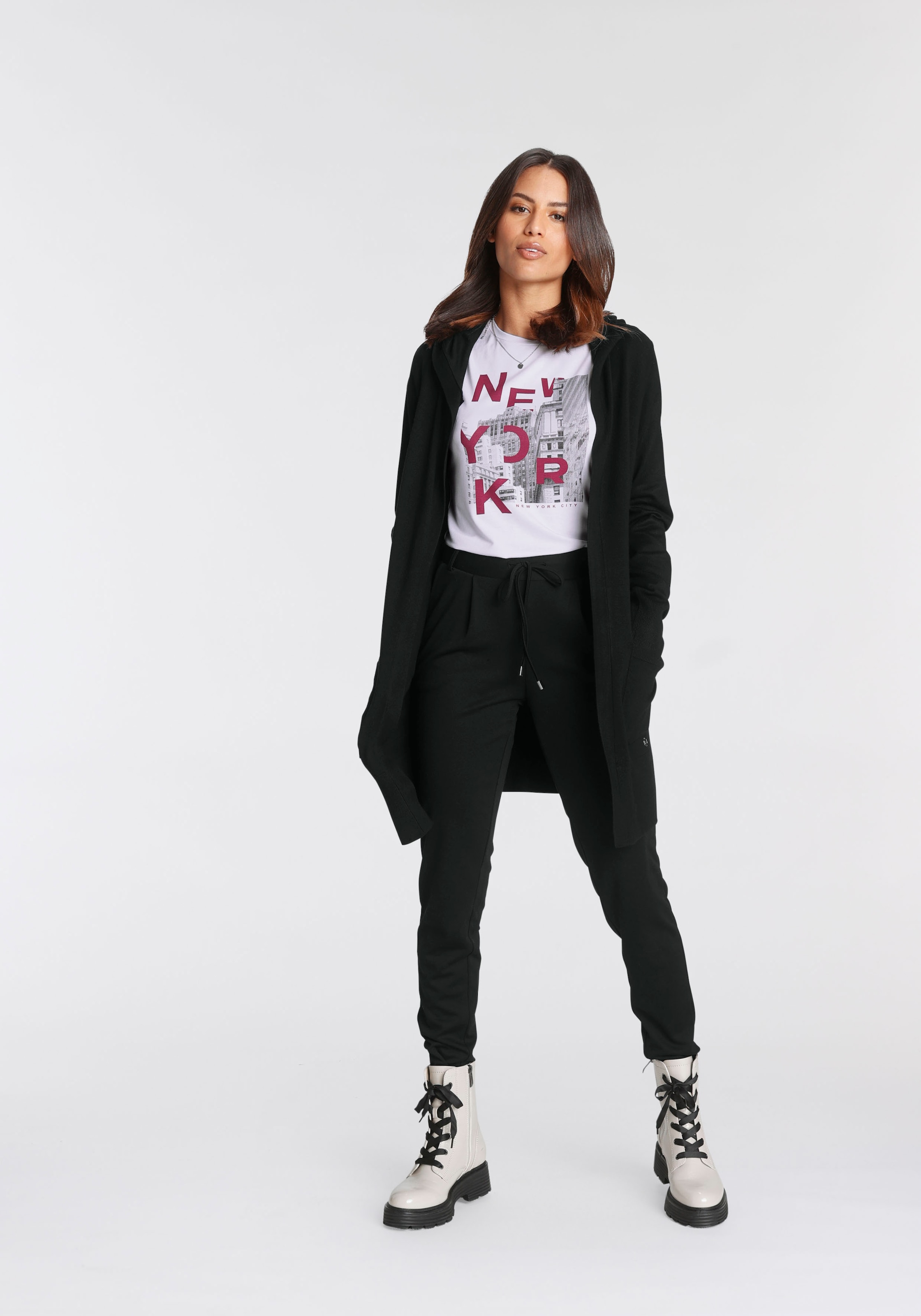 Tamaris Strickjacke mit Kapuze
