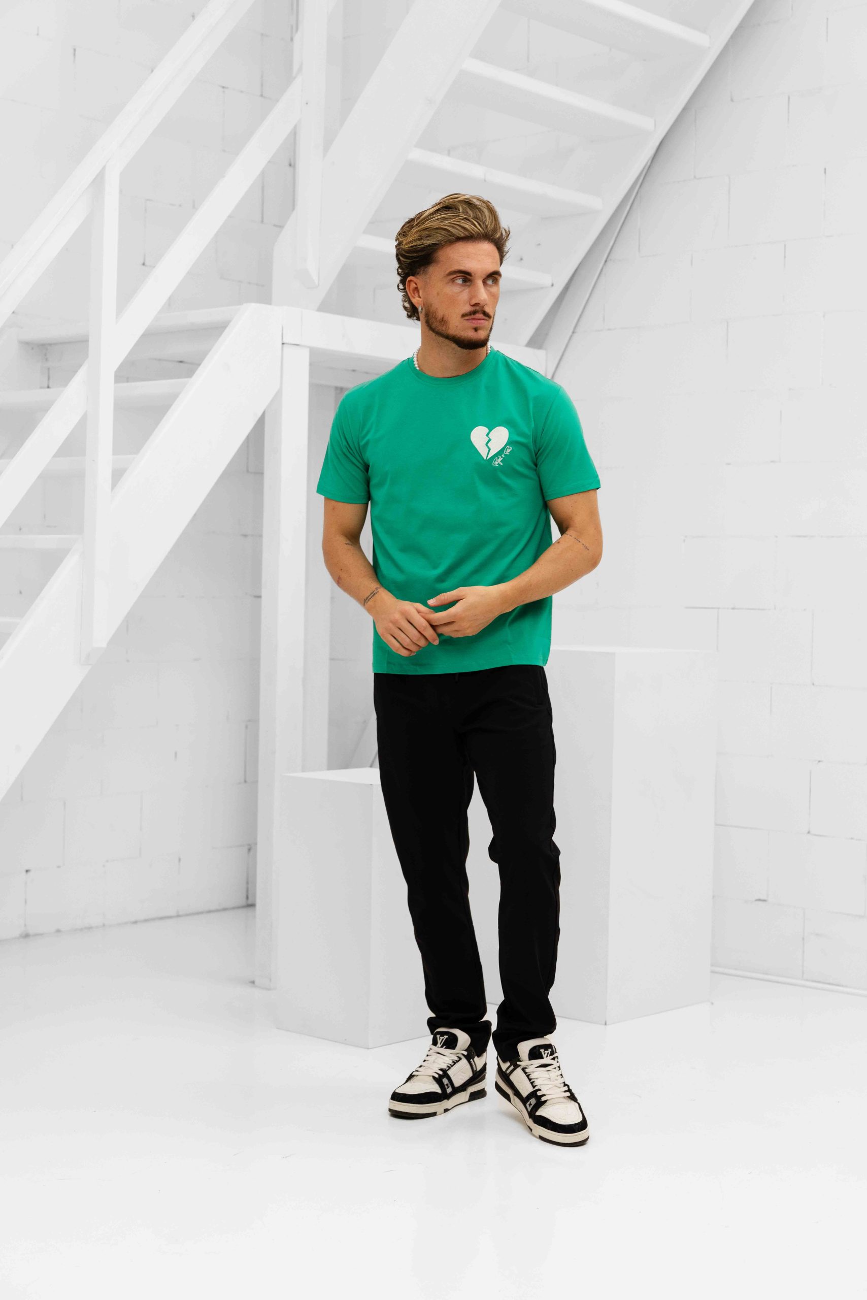 Project X Paris Gebroken Hart T-Shirt Heren Groen