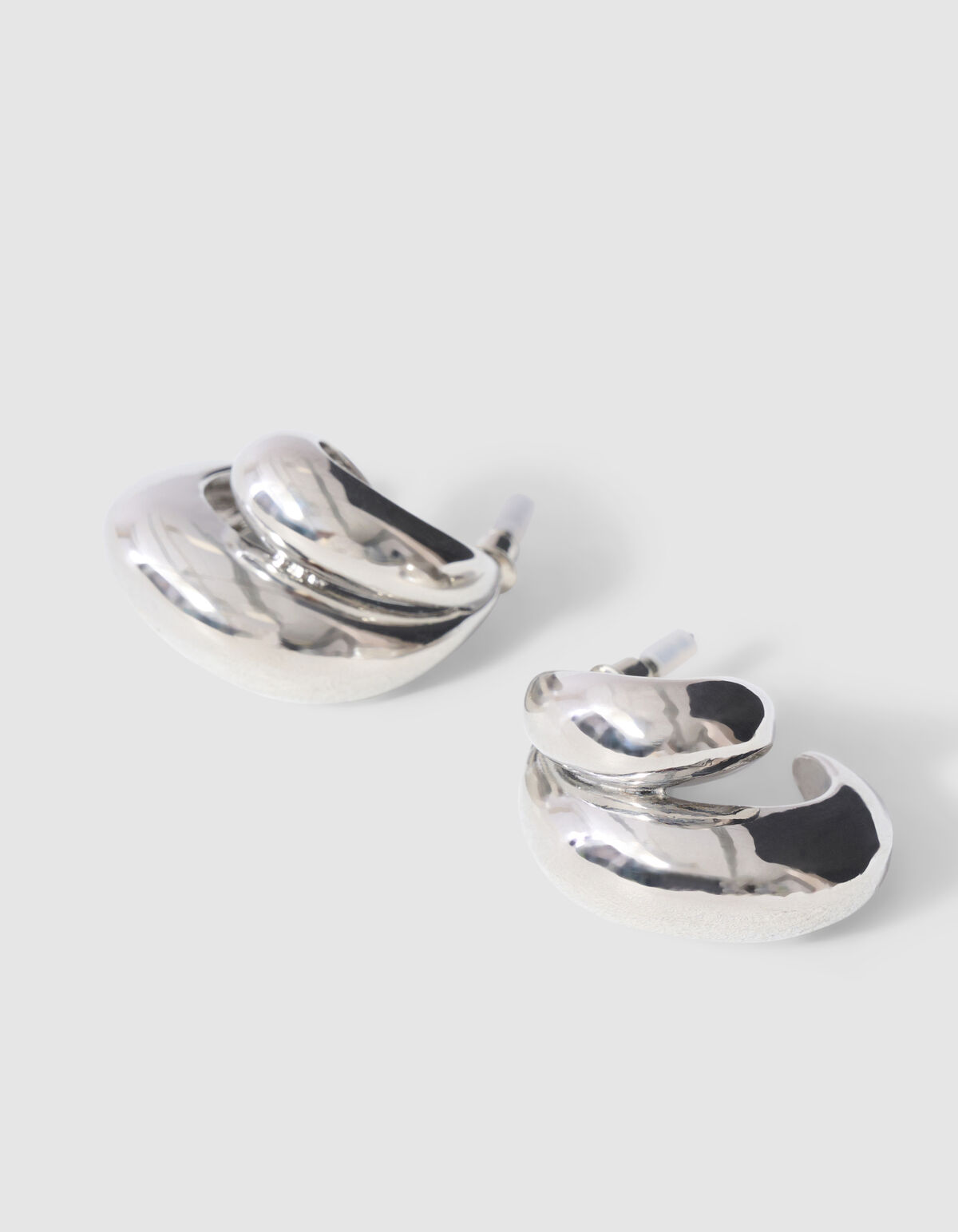 Double Drop Oorbellen Zilver