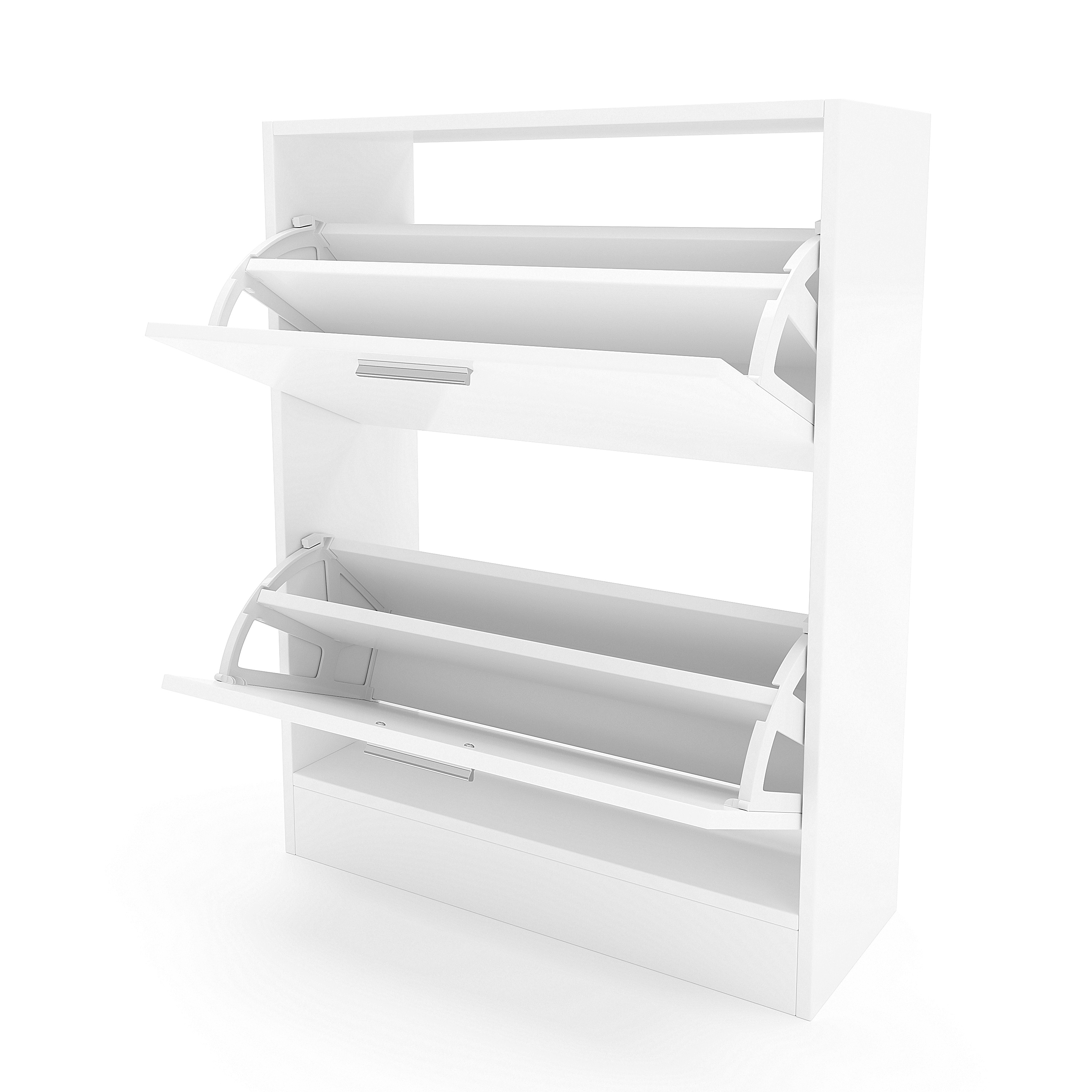 Schuhschrank 63 x 24 x 81 cm weiss