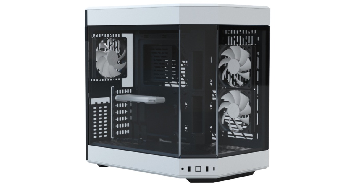 HYTEY60 midi tower behuizing  (Wit/zwart | 3x USB-A | Tempered Glass)