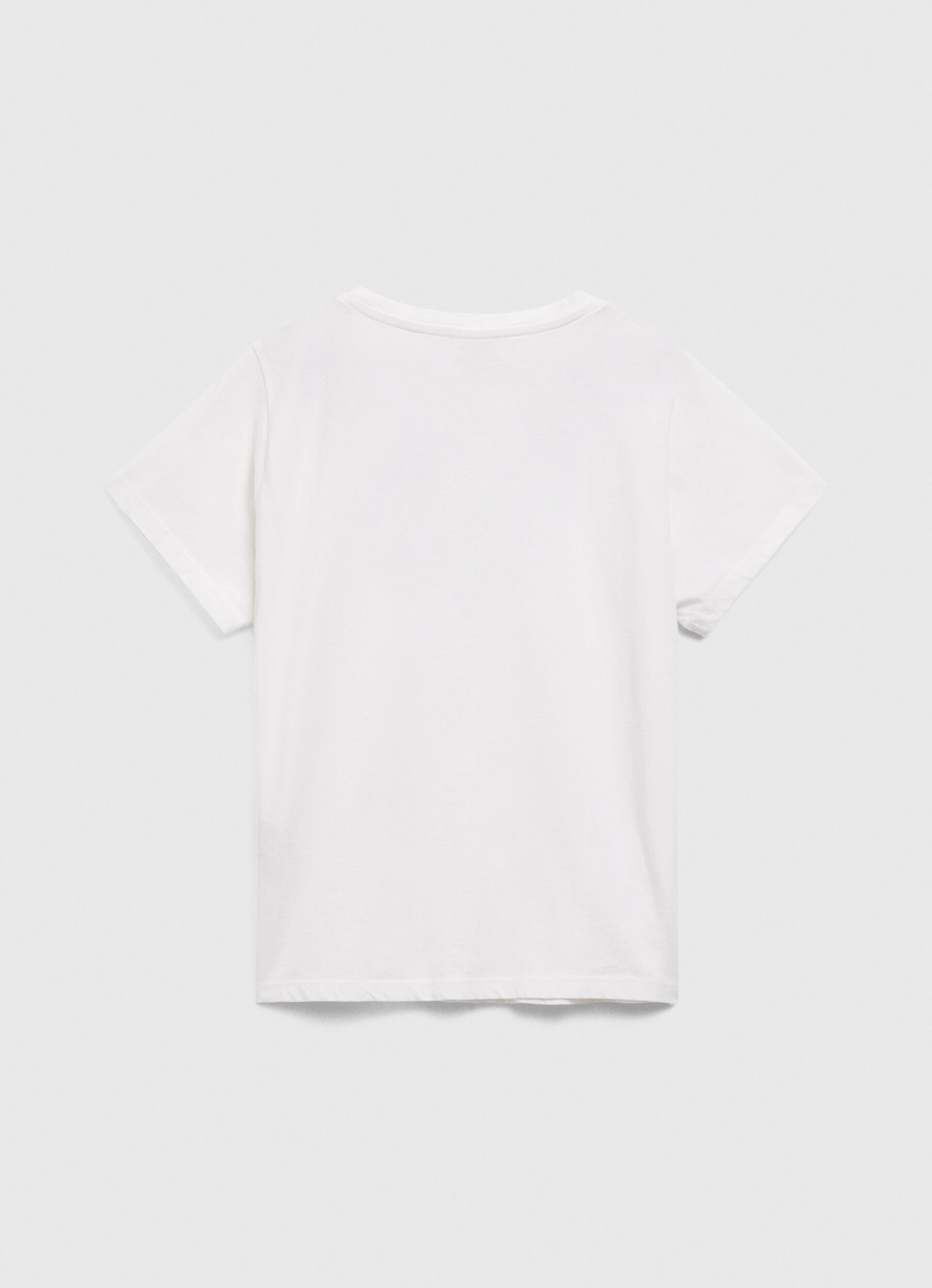 CAMISETA COM GOLA DE RENDA - branca