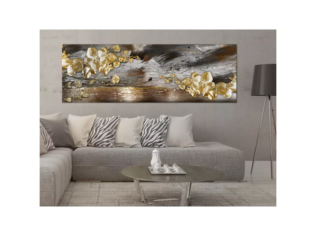 Tableau Golden Garden Étroit - 150 x 50 cm
