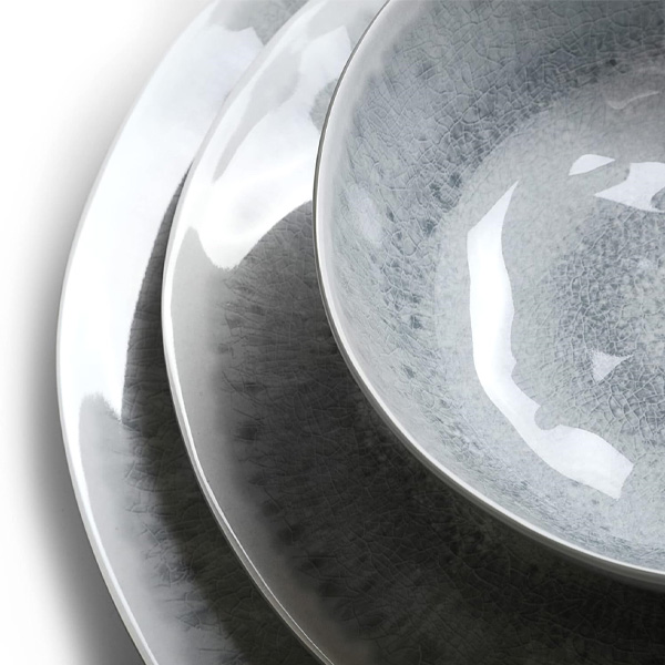 Assiette creuse Mélamine 19cm Pearl base anti-dérapante BRUNNER